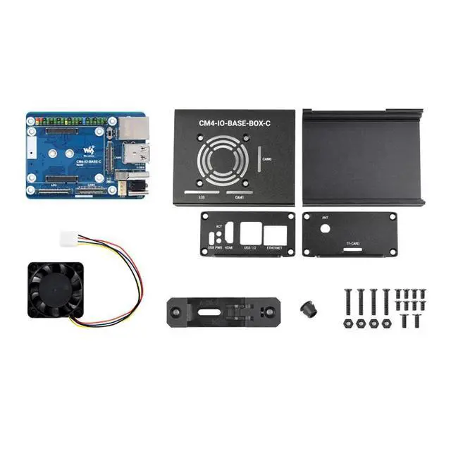 Alt view image 2 of 7 - CM4-IO-BASE-C Mini Base Board Mini-Computer with Metal Case Advanced Version for Raspberry Pi Compute Module 4 (CM4)