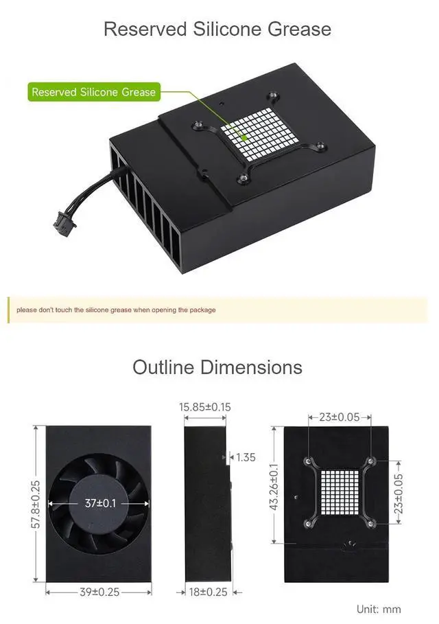 Alt view image 7 of 7 - Dedicated Cooling Fan Compatible Jetson TX2 NX Module, Speed-Adjustable, 5500±10% RPM