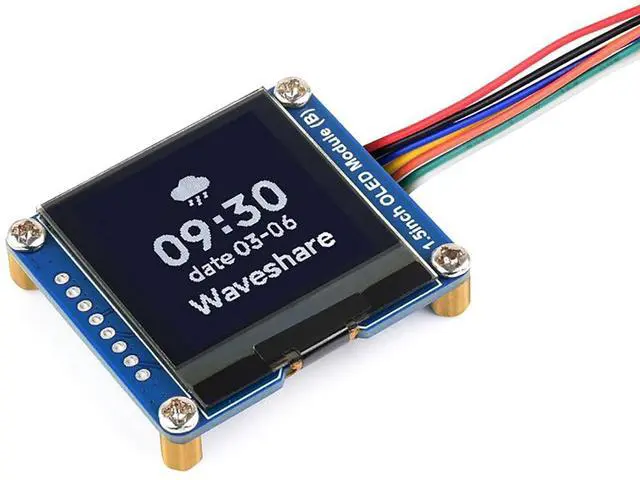 Alt view image 3 of 7 - 1.5 Inch OLED Display Module for Raspberry Pi Arduino STM32 SPI / I2C Communication 128×128 Black/White Display Color Embedded SH1107