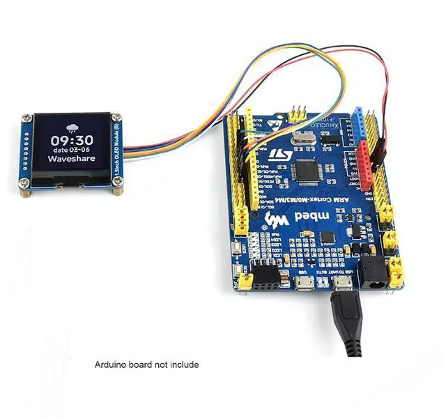 Alt view image 4 of 7 - 1.5 Inch OLED Display Module for Raspberry Pi Arduino STM32 SPI / I2C Communication 128×128 Black/White Display Color Embedded SH1107