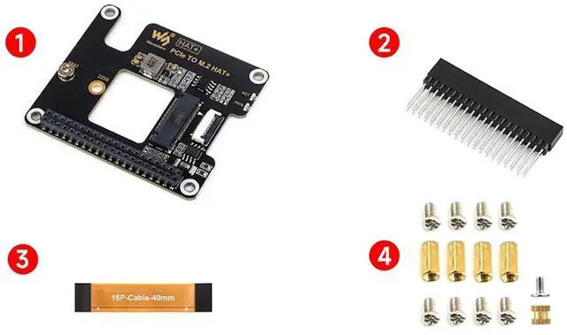 Alt view image 4 of 7 - for Raspberry Pi 5 PCIe to M.2 Adapter Fits NVMe Protocol M.2 Solid State Drive(SSD) Supports Gen2 and Gen3 Modes