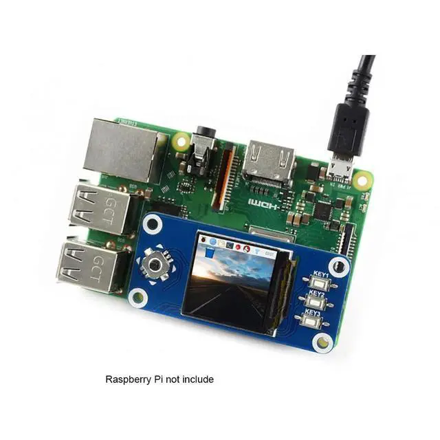 Alt view image 4 of 5 - 240x240, 1.3inch IPS LCD Display HAT for Raspberry Pi 4B+ 4B 3B+ 3B 2B+ Zero W WH 2 W
