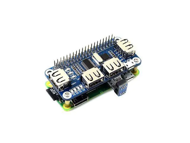 Alt view image 4 of 6 - for Raspberry pi 4 Port USB HUB HAT Compatible with USB2.0 1.1 for Various Version of Raspberry Pi Perfectly Fit Zero/Zero W/Zero WH Serial Debugging Onboard USB to UART