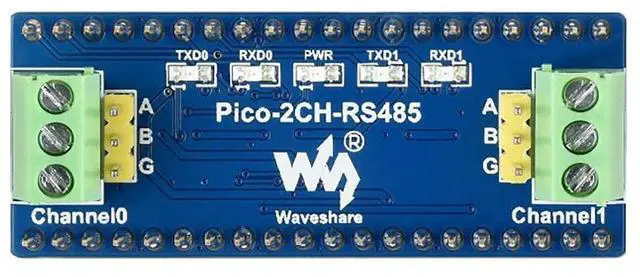 Main image of 2-Channel RS485 Module for Raspberry Pi Pico Series, Incorporates RS485 Transceiver SP3485, Using UART Bus