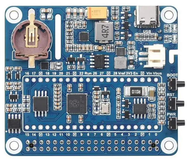 Main image of Power Management HAT for Raspberry Pi Series Board, Onboard RTC & Buck-Boost DC Chip,Supports Charging and Power Output at The Same Time
