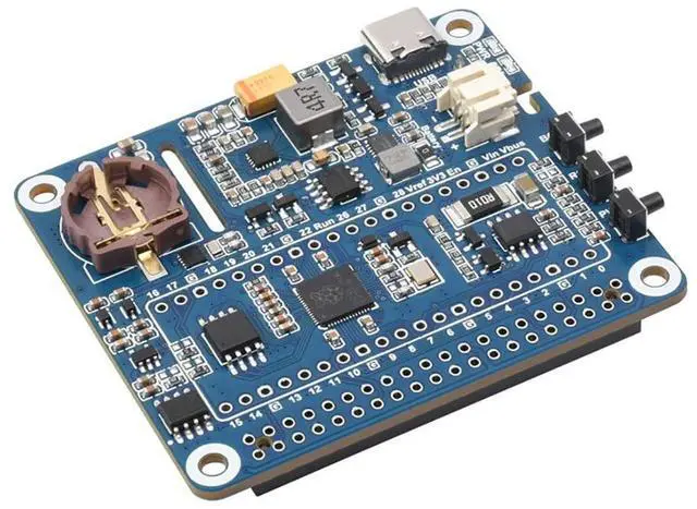 Alt view image 3 of 7 - Power Management HAT for Raspberry Pi Series Board, Onboard RTC & Buck-Boost DC Chip,Supports Charging and Power Output at The Same Time