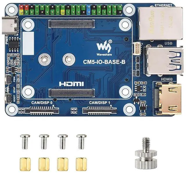 Main image of CM5 Base Board for Raspberry Pi Compute Module 5, Mini Base Board B with EEPROM & Encryption Chip, GPIO Header, USB HDMI Adapter, for CM5 Lite/eMMC
