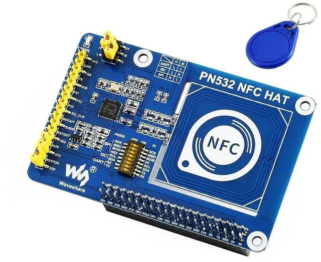 Main image of PN532 NFC HAT for Raspberry Pi I2C / SPI/UART Interface Near Field Communication Supports Various NFC/RFID Cards Like MIFARE/NTAG2xx Raspberry Python/C, STM32