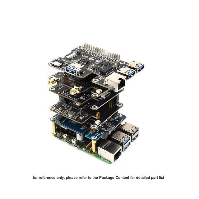 Alt view image 3 of 7 - PCIe to 4-Channel PCIe HAT Adapter for Raspberry Pi 5, PCIe Expansion Board with 16PIN Cable, Supports Multi-HAT Stacking, Gen2 Interface, Flexible PCIe HAT Configuration