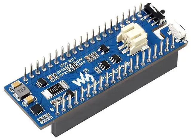 Main image of UPS Module HAT for Raspberry Pi Pico Series, Uninterruptible Power Supply, Stackable Design, with Li-Po Battery, I2C Bus Communication