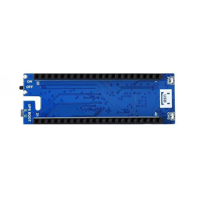 Alt view image 3 of 7 - UPS Module HAT for Raspberry Pi Pico Series, Uninterruptible Power Supply, Stackable Design, with Li-Po Battery, I2C Bus Communication