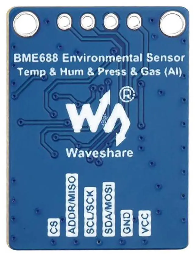 Alt view image 2 of 7 - BME688 Environmental Sensor Module, Temperature Humidity Barometric Pressure Gas Sensor, I2C/SPI, AI Function, for Raspberry Pi, Arduino, ESP32, Pico, 3.3V/5V Compatible