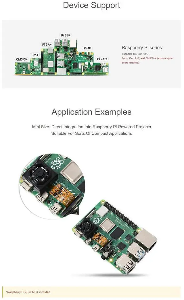 Alt view image 6 of 7 - OV5647 Optical Image Stabilization Camera Module for Raspberry Pi, 5MP,1080P HD Video Recording,for Sports Camera, Robotics Projects, Wearable Applications, etc