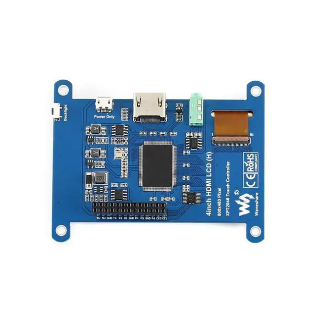 Alt view image 2 of 7 - 4inch HDMI Resistive Touch Screen IPS LCD (Type H) Display 480x800 No I/Os Required Designed for All Revision of Raspberry Pi