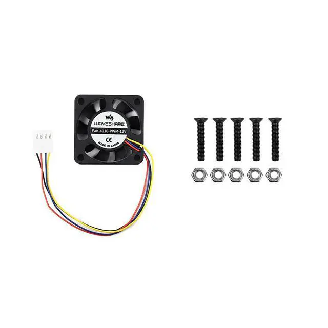 Alt view image 4 of 6 - 12V Dedicated Cooling Fan Designed for Raspberry Pi Compute Module 4 IO Board, PWM Speed Adjustment