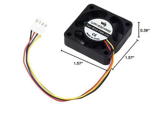 Alt view image 6 of 6 - 12V Dedicated Cooling Fan Designed for Raspberry Pi Compute Module 4 IO Board, PWM Speed Adjustment