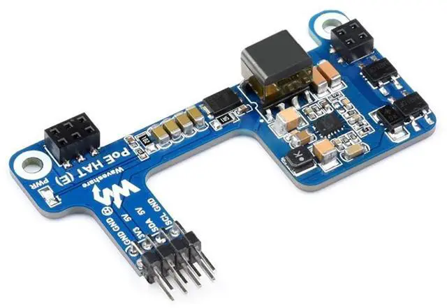 Main image of Power Over Ethernet HAT (E) for Raspberry Pi 3B+/4B, Compatible Raspberry Pi Official Case, IEEE 802.3af-Compliant, SMPS Technology