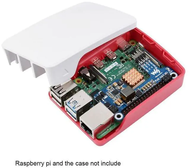 Alt view image 4 of 7 - Power Over Ethernet HAT (E) for Raspberry Pi 3B+/4B, Compatible Raspberry Pi Official Case, IEEE 802.3af-Compliant, SMPS Technology