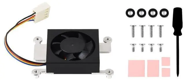 Main image of Dedicated 3007 Cooling Fan 12V for Raspberry Pi Compute Module 4 CM4 (NOT Include), PWM Speed Adjustment, Low Noise, with Thermal Tapes