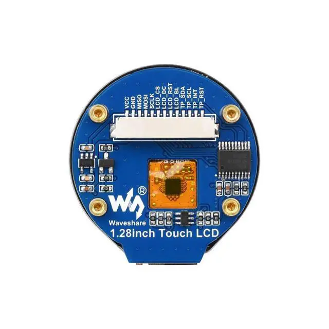 Alt view image 3 of 7 - 1.28inch Round LCD with Touch Panel for Raspberry Pi 4B+ 4B 3B+ 3B 2B+ Zero W WH 2 W Pico 240×240 IPS Display Module SPI and I2C Embedded GC9A01 Driver