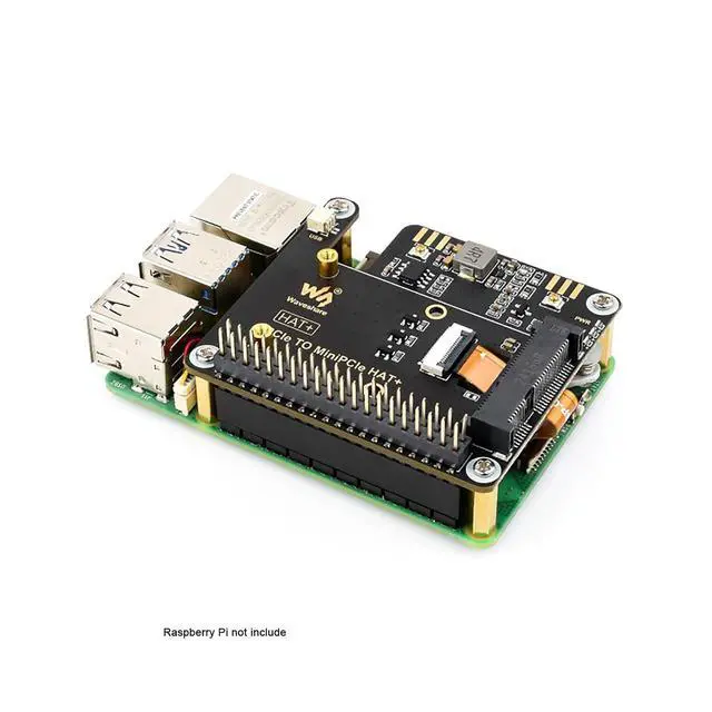 Alt view image 2 of 7 - PCIe to MiniPCIe Adapter for Raspberry Pi 5, Compatible with MiniPCIe Wire-Less NIC, Plug and Play, Supports USB Blue-Tooth, PCIe HAT+ No Need Driver