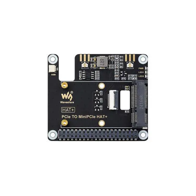 Alt view image 3 of 7 - PCIe to MiniPCIe Adapter for Raspberry Pi 5, Compatible with MiniPCIe Wire-Less NIC, Plug and Play, Supports USB Blue-Tooth, PCIe HAT+ No Need Driver
