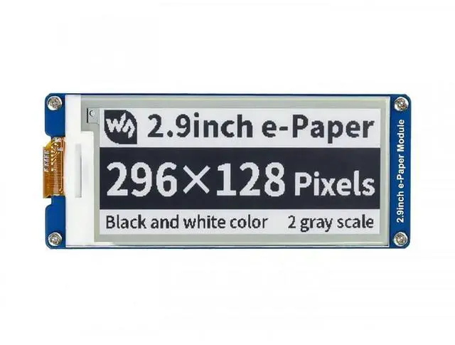 Main image of 2.9inch E-Paper Module Raspberry Pi E Paper Display 296x128 SPI Interface for Raspberry Pi 4B+ 4B 3B+ 3B 2B+ Zero W WH Jetson Nano Ardui