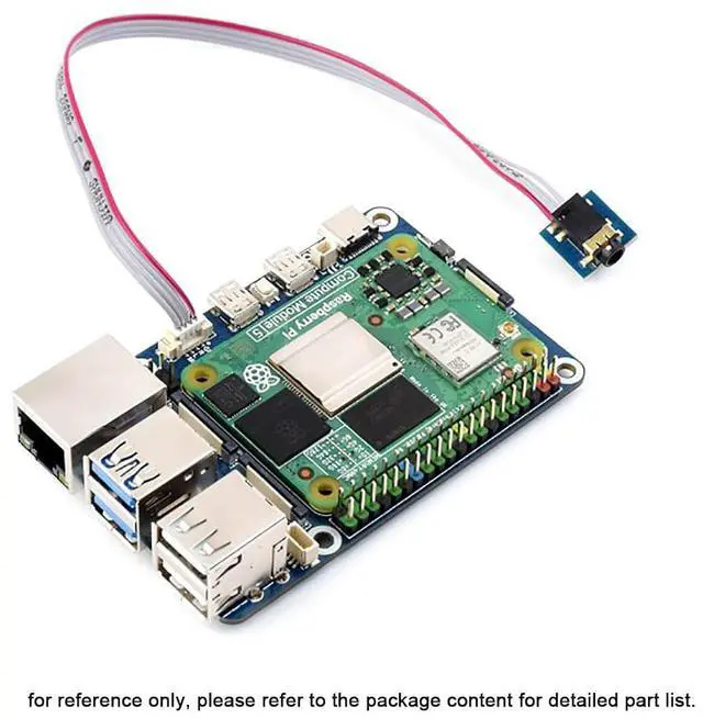 Alt view image 2 of 7 - CM5 to Pi5 Adapter Board, Compatible with for Raspberry Pi 5, CM5 Lite/eMMC Support, Onboard Audio Header & USB Audio Chip, 40PIN GPIO, Alternative Pi 5 Interface Expansion Solution