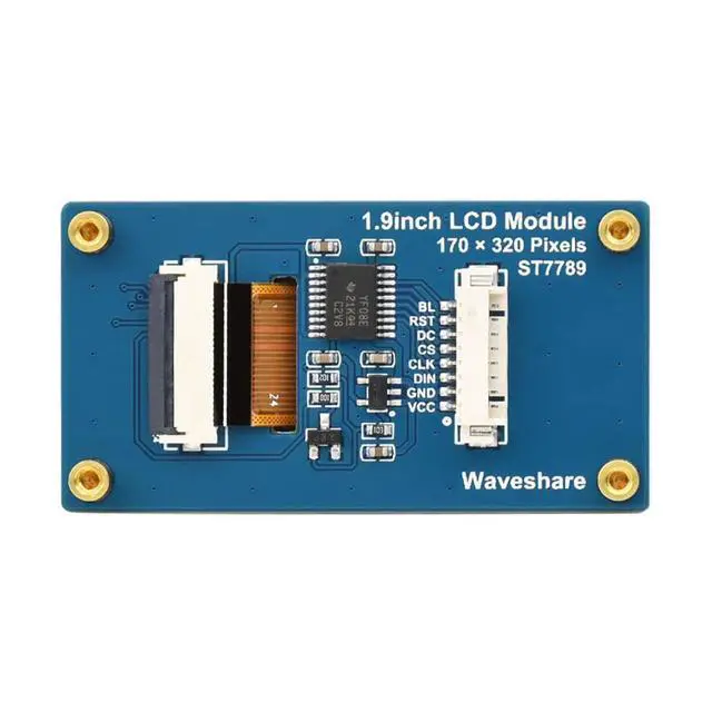 Alt view image 2 of 7 - 1.9inch LCD Display Module, IPS Screen, Embedded ST7789V2 Driver Chip, Using SPI Interface,170×32,262K Colors