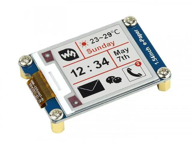 Main image of 1.54 Inch E-Ink Display HAT Epaper Display 200x200 SPI Interface Black White Red Color E-Paper Screen for Raspberry Pi 4B+ 4B 3B+ 3B 2B+ Zero W WH 2 W Jetson Nano