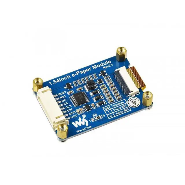 Alt view image 3 of 6 - 1.54 Inch E-Ink Display HAT Epaper Display 200x200 SPI Interface Black White Red Color E-Paper Screen for Raspberry Pi 4B+ 4B 3B+ 3B 2B+ Zero W WH 2 W Jetson Nano