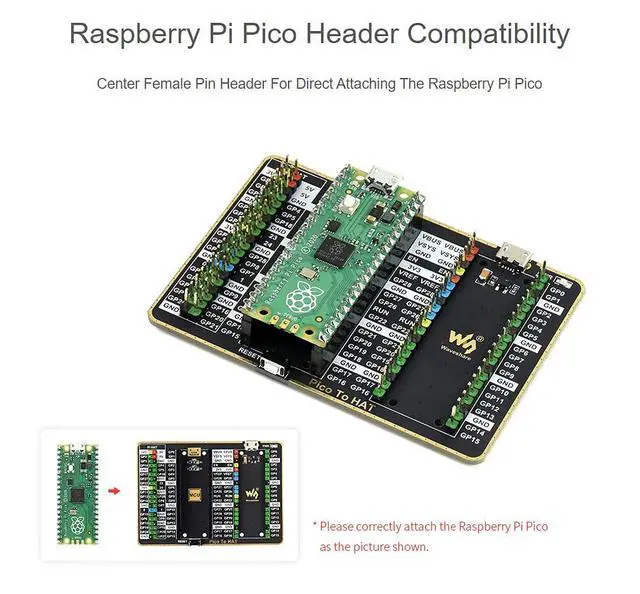 Alt view image 5 of 6 - GPIO Expander for Raspberry Pi Pico Series Board, 1x Pico 2×20PIN Header, 1x Pi Standard 40PIN,Connecting Sorts of Expansion Modules