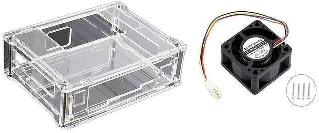 Main image of Jetson Nano Case (A) Acrylic Clear Case and Dedicated Cooling Fan PWM Adjustment Strong Cooling Air for Jetson Nano Developer Kit 4PIN Reverse-Proof Connector 5V