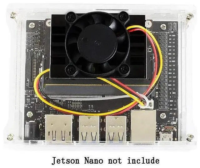 Alt view image 5 of 7 - Jetson Nano Case (A) Acrylic Clear Case and Dedicated Cooling Fan PWM Adjustment Strong Cooling Air for Jetson Nano Developer Kit 4PIN Reverse-Proof Connector 5V