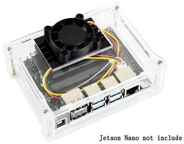 Alt view image 6 of 7 - Jetson Nano Case (A) Acrylic Clear Case and Dedicated Cooling Fan PWM Adjustment Strong Cooling Air for Jetson Nano Developer Kit 4PIN Reverse-Proof Connector 5V