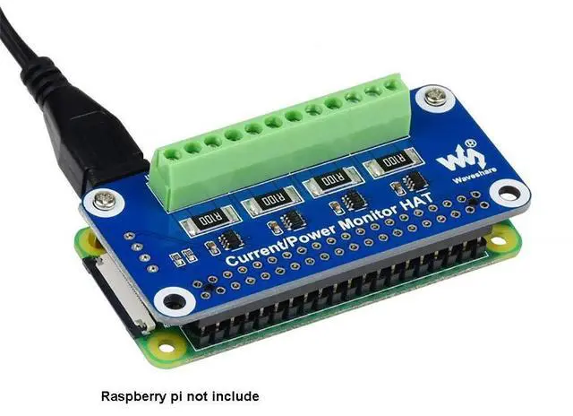 Alt view image 5 of 7 - 4-ch Current/Voltage/Power Monitor HAT for Raspberry Pi, I2C/SMBus Interface, Easy to Monitor Each Channel's Current, Voltage, and Power Consumption