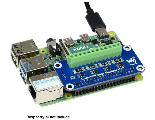 Alt view image 6 of 7 - 4-ch Current/Voltage/Power Monitor HAT for Raspberry Pi, I2C/SMBus Interface, Easy to Monitor Each Channel's Current, Voltage, and Power Consumption