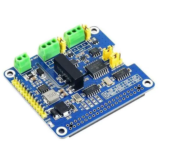 Alt view image 2 of 7 - 2-Channel(2-CH) Isolated CAN FD Expansion HAT for Raspberry Pi with Multi Onboard Protection Circuits Original CAN 2.0 Protocol up to 8Mbps Data Rate