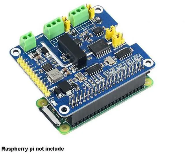 Alt view image 5 of 7 - 2-Channel(2-CH) Isolated CAN FD Expansion HAT for Raspberry Pi with Multi Onboard Protection Circuits Original CAN 2.0 Protocol up to 8Mbps Data Rate