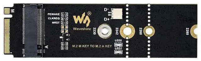 Alt view image 2 of 7 - M.2 M Key to A Key Adapter Board, Supports USB Conversion, Only Supports Devices with PCIE Channel,Supports 2280, 2260, 2242, 2230 Solid State Drives