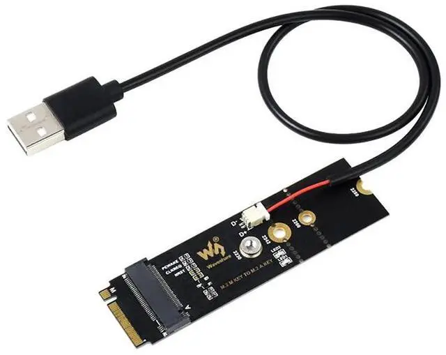 Main image of M.2 M Key to A Key Adapter Board, Supports USB Conversion, Only Supports Devices with PCIE Channel,Supports 2280, 2260, 2242, 2230 Solid State Drives