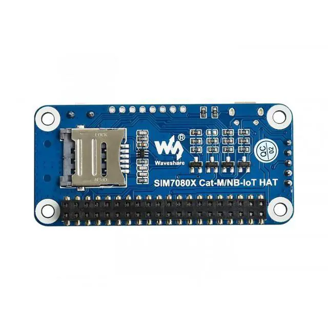 Alt view image 2 of 5 - NB-IoT/Cat-M(eMTC)/GNSS HAT for Raspberry Pi Based on SIM7080G Supports Protocols as TCP/UDP/HTTP/HTTPS/TLS/DTLS/PING/LWM2M/COAP/MQTT Globally Applicable
