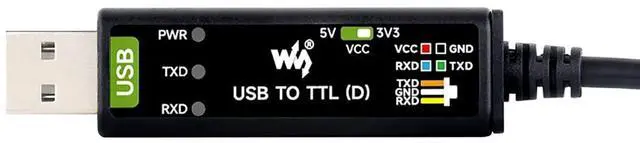 Main image of Industrial USB to TTL (D) Serial Cable Onboard Original FT232RNLFor Raspberry Pi 5 Serial Port Debugging with with Separated 4pin Header & SH1.0 3PIN Connector