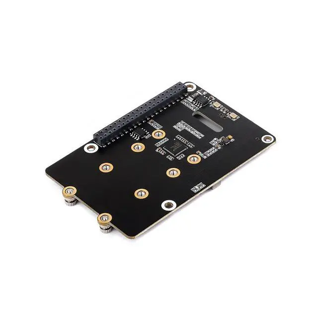 Alt view image 2 of 7 - PCIe to 2-Ch M.2 Adapter Module Type B for Raspberry Pi 5 Fits 2280/2260 / 2242/2230 Size NVMe Protocol M.2 SSD High-Speed Reading/Writing for Raspberry Pi 5 NVMe HAT 5Gbps Data Rate