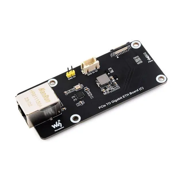 Alt view image 3 of 6 - PCIe to Gigabit ETH Board (C) for Raspberry Pi 5 PCIe to RJ45 Module Fits Raspberry Pi OS Driver Free with Acrylic Mounting Plate
