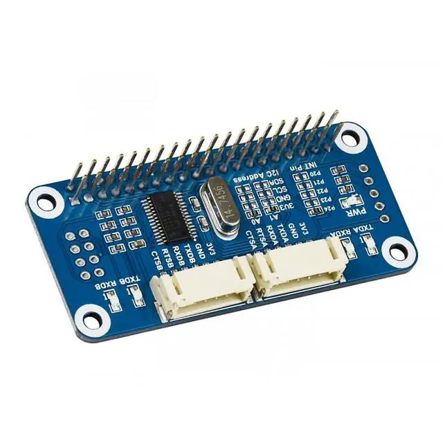 Alt view image 3 of 7 - for Raspberry Pi Serial HAT Provides 2-Ch UART and 8 GPIOs I2C Interface Expansion HAT for Raspberry Pi 4B+ 4B 3B+ 3B 2B+ Zero W WH