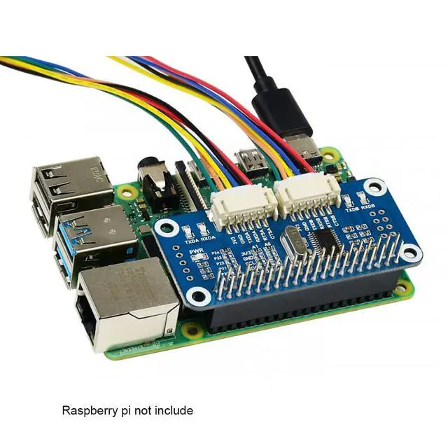 Alt view image 6 of 7 - for Raspberry Pi Serial HAT Provides 2-Ch UART and 8 GPIOs I2C Interface Expansion HAT for Raspberry Pi 4B+ 4B 3B+ 3B 2B+ Zero W WH