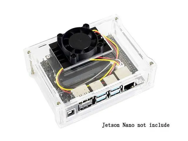 Alt view image 4 of 7 - NVIDIA Jetson Nano Case (A) Acrylic Clear Case and Dedicated Cooling Fan Silent Working for NVIDIA Jetson Nano Developer Kit 3PIN Reverse-Proof Connector 5V Voltage