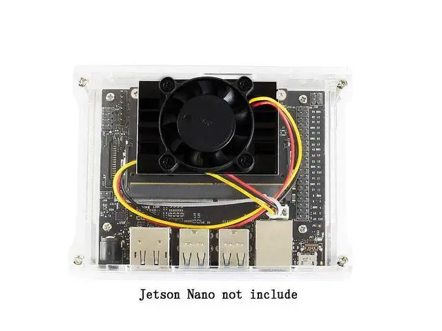 Alt view image 2 of 7 - NVIDIA Jetson Nano Case (A) Acrylic Clear Case and Dedicated Cooling Fan Silent Working for NVIDIA Jetson Nano Developer Kit 3PIN Reverse-Proof Connector 5V Voltage
