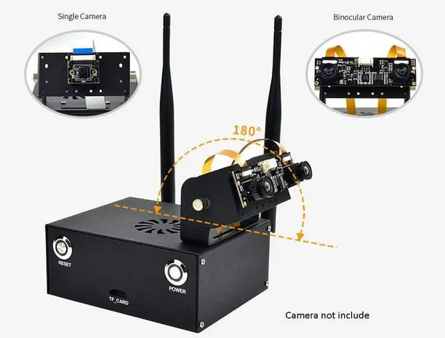 Alt view image 3 of 7 - Metal Case (Type C) for Both The Original and New B01 Version Jetson Nano Developer Kit Supported with Holder for Single Camera Or Binocular Camera